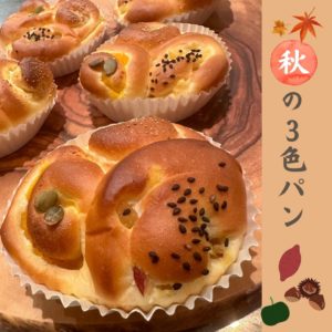 10/21(土)・22(日)限定【秋の3色パン】